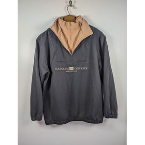 Vintage 90s Vancouver Canada Sweatshirt Men's Size Large 1/4 Zip Travel Preppy